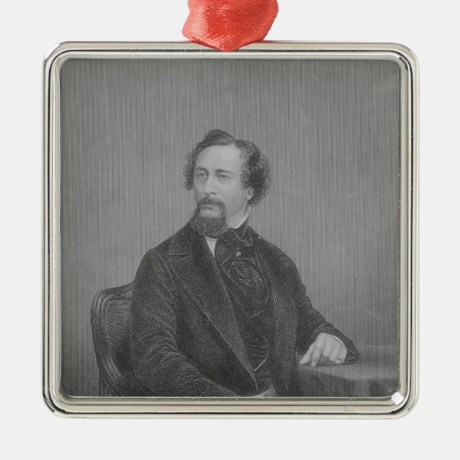Charles John Huffam Dickens Metal Ornament (Front)