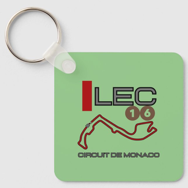 Charles Leclerc, Formula 1, Monaco Grand Prix Keychain (Front)
