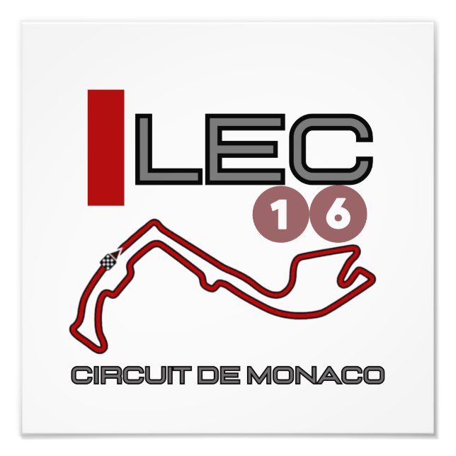 Charles Leclerc, Formula 1, Monaco Grand Prix Photo Print (Front)