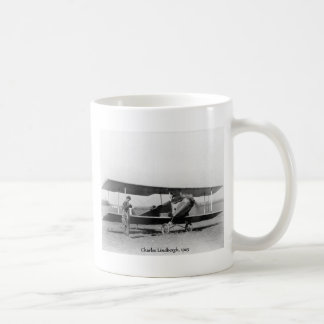 Charles Lindbergh And Vintage Airplane Coffee Mug