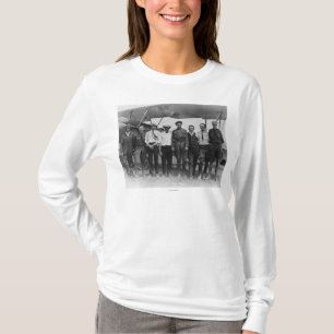 Charles Lindbergh with 7 men, including T-Shirt