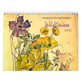 Charles Mackintosh's Watercolor Wildflowers 2027 Calendar