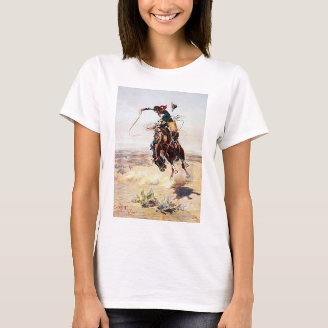 Charles Marion Russell A Bad Hoss T-Shirt (Front)