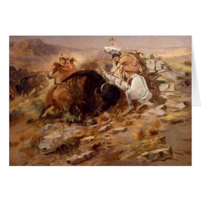 Charles Marion Russell - chasse de Buffalo (Devant horizontal)