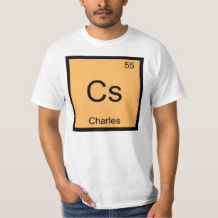 Charles Name Chemistry Element Periodic Table T-Shirt