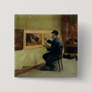 Charles Philippe Gevens, father-in-law of artist 2 Inch Square Button