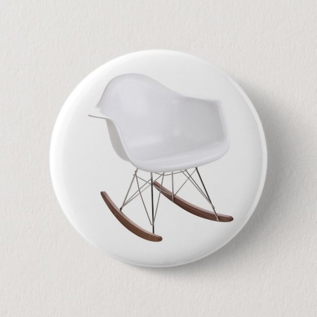 Charles & Ray Eames Shell Eiffel Rocking Chair 2 Inch Round Button (Front)