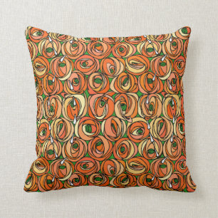 Charles Rennie Mackintosh flowers design Throw Pillow