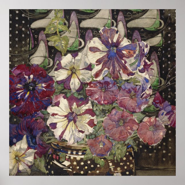 Charles Rennie Mackintosh - Petunias Poster (Front)