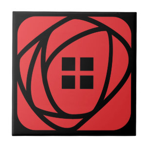 Charles Rennie Mackintosh Red Rose Tile