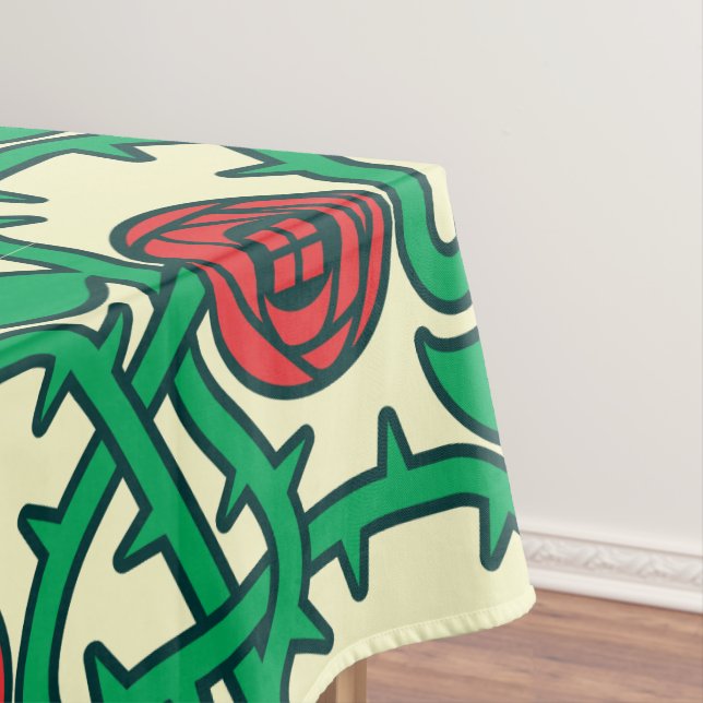 Charles Rennie Mackintosh Rose Motif Nappe (In Situ)