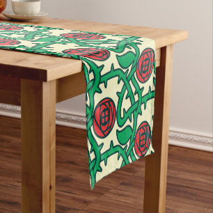 Charles Rennie Mackintosh Rose Pattern Short Table Runner