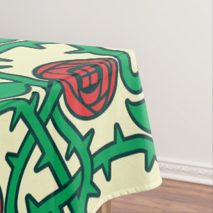 Charles Rennie Mackintosh Rose Pattern Tablecloth