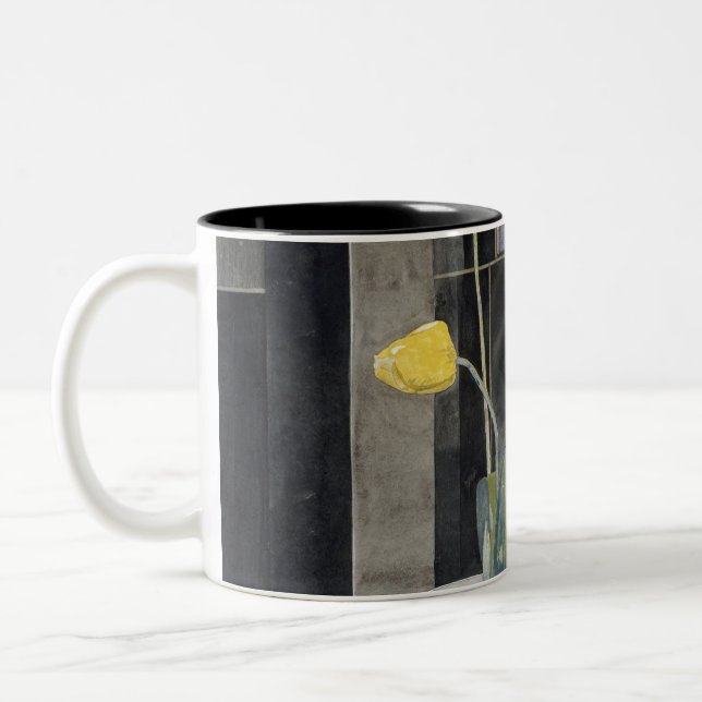 Charles Rennie Mackintosh - Yellow Tulips Two-Tone Coffee Mug (Left)