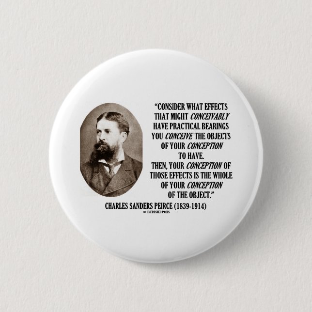 Charles Sanders Peirce Effects Objects Conception 2 Inch Round Button (Front)