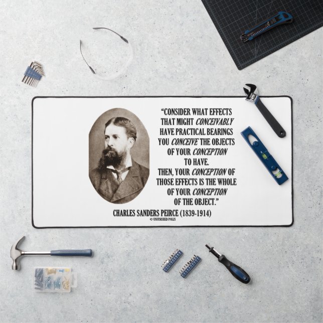 Charles Sanders Peirce Effects Objects Conception Desk Mat (Workstation)