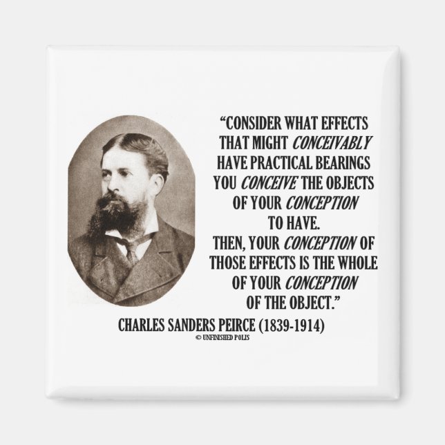 Charles Sanders Peirce Effects Objects Conception Magnet (Front)