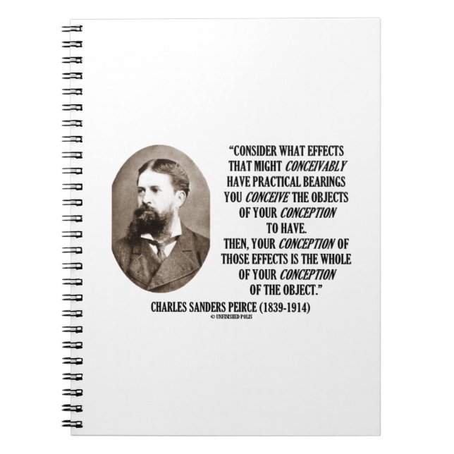 Charles Sanders Peirce Effects Objects Conception Notebook (Front)