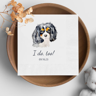 Charles Spaniel Dog Personalized I Do Too Napkin