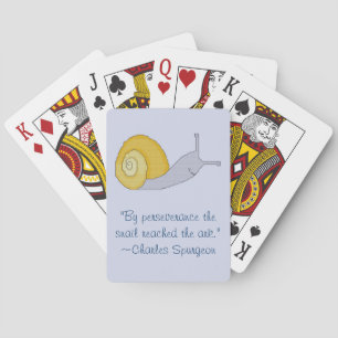 Charles Spurgeon Snail Perseverence Quote Playing Cards