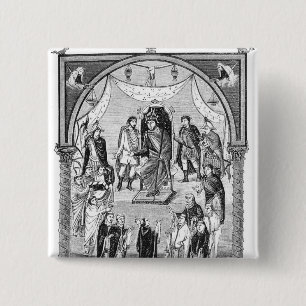 Charles the Bald, King of France 2 Inch Square Button