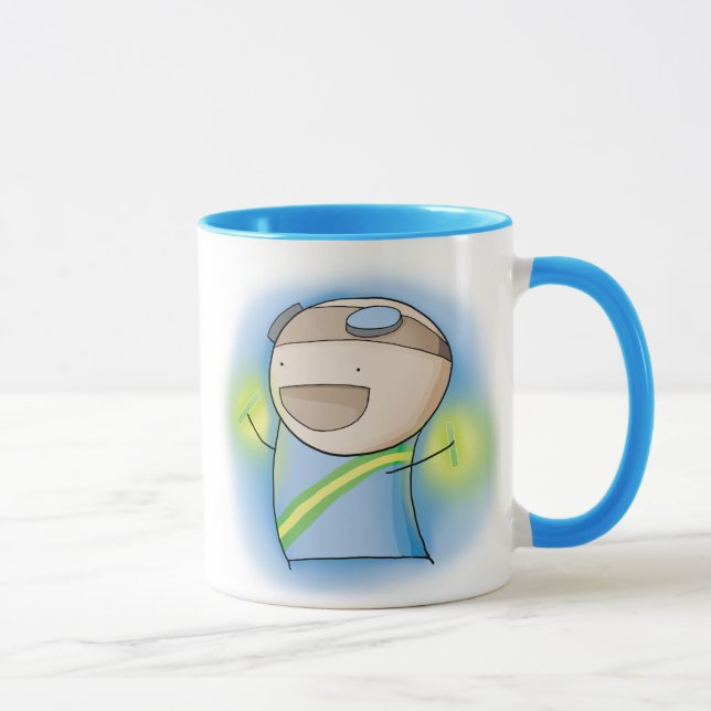 Charles the Raver mug - Blue (Right)