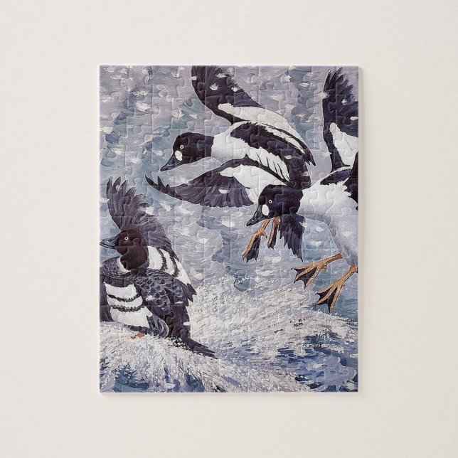 Charles Tunnicliffe Goldeneyes  Ducks Jigsaw Puzzle (Vertical)