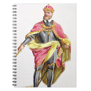 Charles V (1500-58) from 'Receuil des Estampes, re Notebook