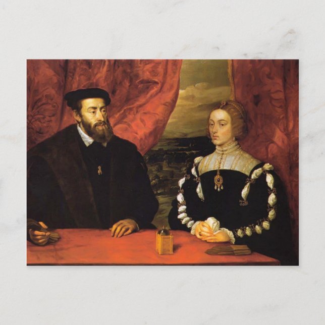 Charles V , Empress Isabella by Peter Rubens Postcard (Front)