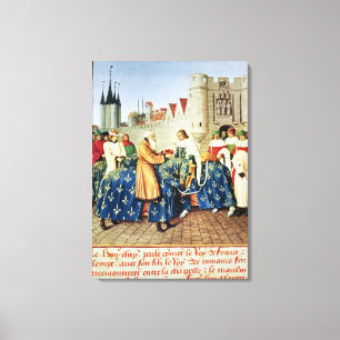 Charles V  receiving Emperor Charles IV Canvas Print