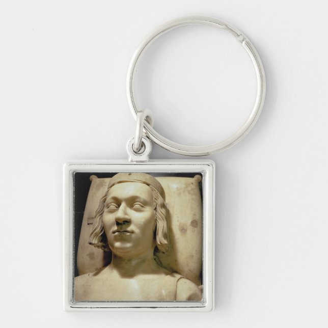 Charles V the 'Wise' (1338-80) tomb effigy, c.1364 Keychain (Front)