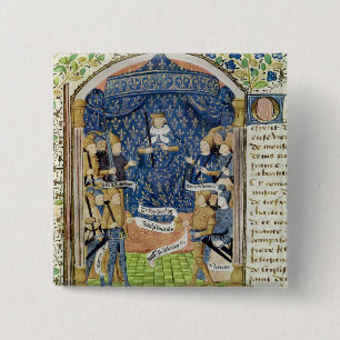 Charles VII Surrounded by his Court 2 Inch Square Button