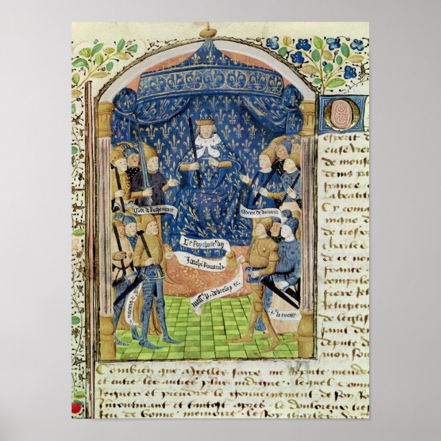 Charles VII  Surrounded by his Court Poster (Front)