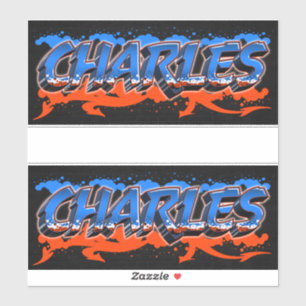 Charles Vorname Name Graffiti Aufkleber Sticker