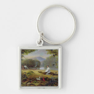 Charles Waterton capturing a cayman, 1825-26 Keychain
