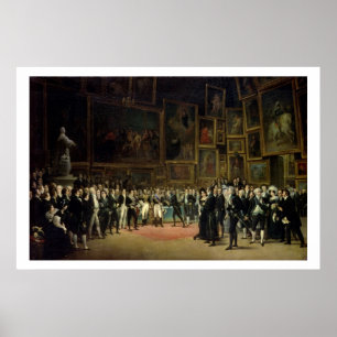 Charles X presenting awards to the artists at the Poster