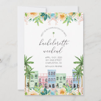 Charleston Bachelorette Invitation and Itinerary