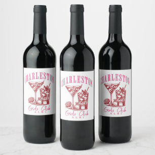 charleston bachelorette south carolina wine label