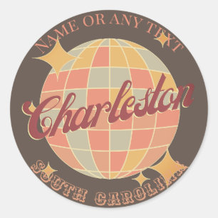 Charleston City South Carolina  Classic Round Sticker