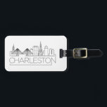 Charleston City Stylized Skyline Luggage Tag<br><div class="desc">A unique luggage tag representing the beautiful city of Charleston,  South Carolina.  This tag features a stylized illustration of the city's unique skyline with its name underneath.</div>
