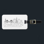 Charleston City Stylized Skyline Luggage Tag<br><div class="desc">A unique luggage tag representing the beautiful city of Charleston,  South Carolina.  This tag features a stylized illustration of the city's unique skyline with its name underneath.</div>