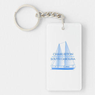 Charleston Coastal Nautical Sailing Sailor Keychain