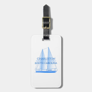 Charleston Coastal Nautical Sailing Sailor Luggage Tag
