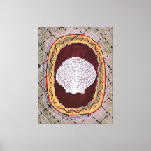Charleston Farmhouse Shell Print Wall Hanging 