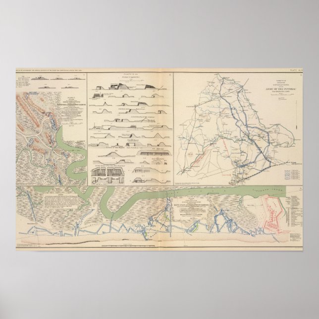 Charleston Harbour, Army of the Potomac operations Poster (Front)