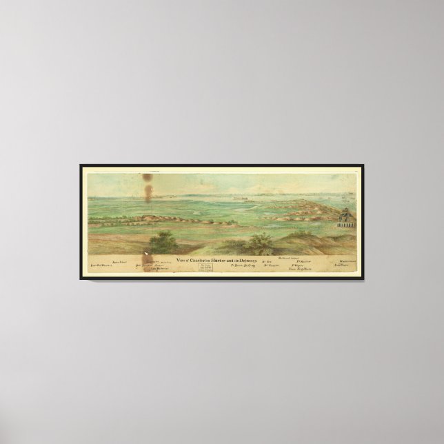Charleston Harbour South Carolina (1860-1865) Canvas Print (Front)