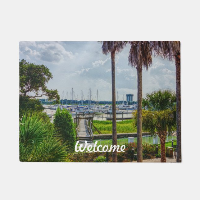 Charleston Harbour Welcome Doormat (Front)