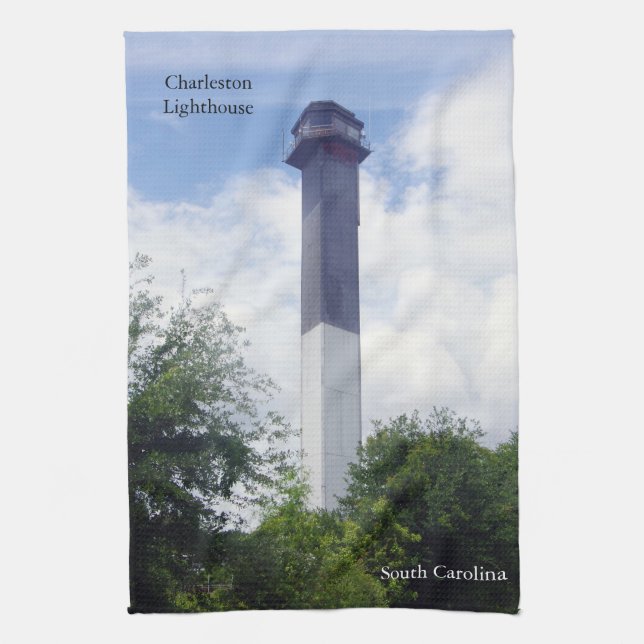 Charleston Lighthouse kitchen towel (Vertical)