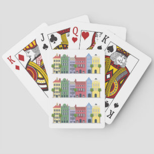 Charleston Rainbow Row Playing Cards
