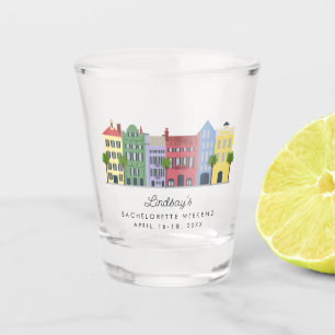 Charleston Rainbow Row Shot Glass